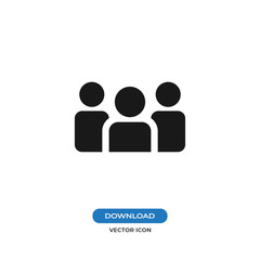 Group icon isolated on white background. Group icon in trendy design style. Group vector icon modern and simple flat symbol for web site, mobile app, UI. Group icon vector illustration, EPS10.