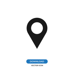 Location icon isolated on white background. Location icon in trendy design style. Location vector icon modern and simple flat symbol for web site, mobile app, UI.