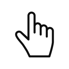 Obraz premium Hand cursor vector icon in modern design style for web site and mobile app