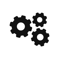 Gears vector icon in modern design style for web site and mobile app