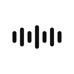 Sound wave vector icon in modern design style for web site and mobile app