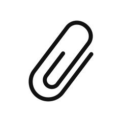 Paper clip icon vector. Simple paper clip sign in modern design style for web site and mobile app. EPS10