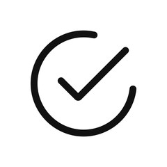 Checked icon vector. Simple checked sign in modern design style for web site and mobile app. EPS10
