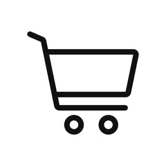 Shopping cart icon vector. Simple shopping cart sign in modern design style for web site and mobile app. EPS10
