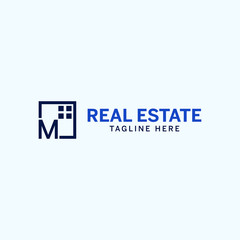 Minimal Blue Real Estate Letter 