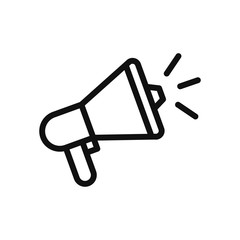 Megaphone icon vector. Simple megaphone sign in modern design style for web site and mobile app. EPS10