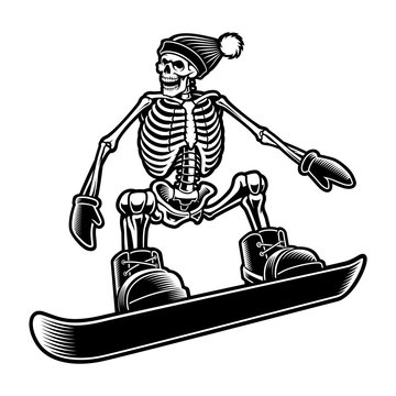recommend clip art: Black and white illustration of a skeleton