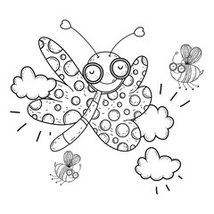Isolated Butterfly draw cartoon design