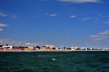 Fototapeta na wymiar Mamaia resort seen from the black sea