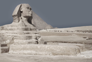  Great Sphinx of Giza or the Sphinx of Giza is a limestone statue of a reclining sphinx, a mythical...