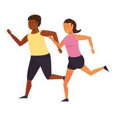 Obraz na płótnie Canvas fitness sport exercise lifestyle cartoon