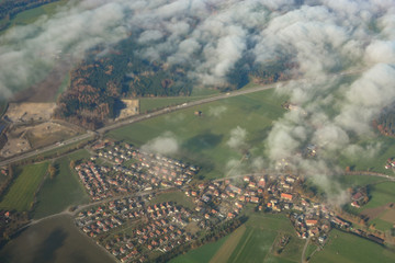 Panorama of a small village in Bavarian Alps, Garmany