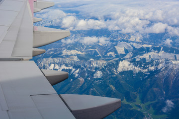 Panorama of the French Alps in Provence-Alpes-Côte d'Azur region