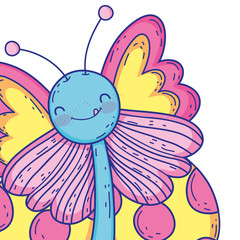 Isolated Butterfly draw cartoon design vector illustration