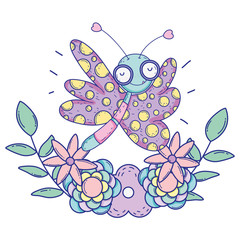 Isolated Butterfly draw cartoon design vector illustration