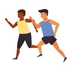 fitness sport exercise lifestyle cartoon