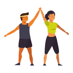 fitness sport exercise lifestyle cartoon