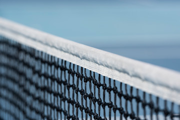 Close up of a tennis net - obrazy, fototapety, plakaty