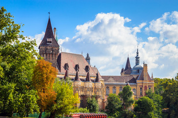 Fototapeta premium Famous Vajdahunyad castle in Budapest, Hungary