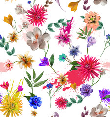 Flowers are full of romance,the leaves and flowers art design