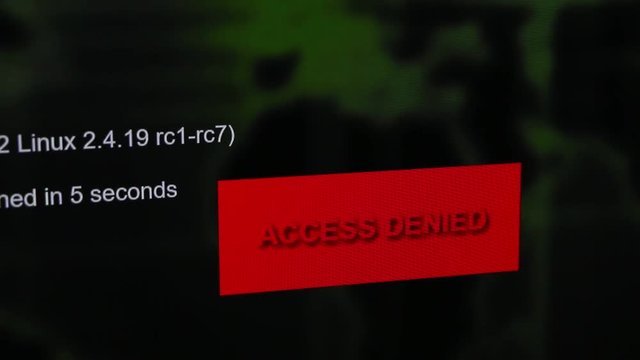 Access Denied Information On Screen