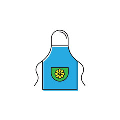 Kitchen apron vector icon symbol isolated on white background