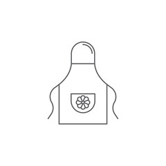 Kitchen apron vector icon symbol isolated on white background