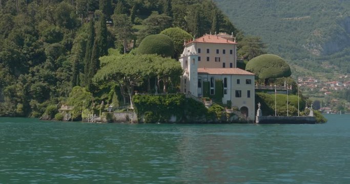 Villa del Balbianello and its garden on a small wooded peninsula overlooking Lake Como, Italy