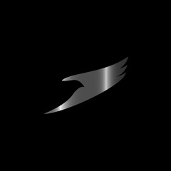 metallic eagle logo. 3d eagle logo. modern style