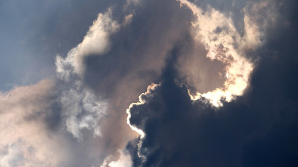 Fototapeta na wymiar Beautiful Iridescent clouds