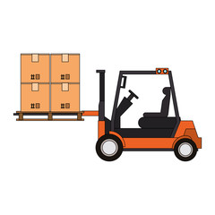 shipping logistic delivery cargo cartoon