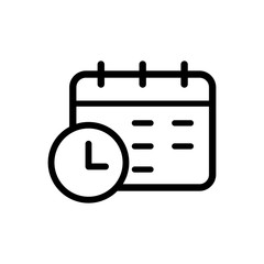 Flat calendar Icon. Calendar on the wall vector