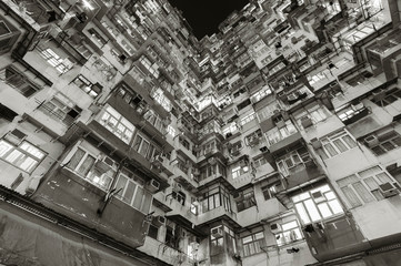 Old apartment building in Hong Kong