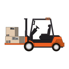 shipping logistic delivery cargo cartoon