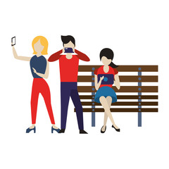 social media network chatting cartoon