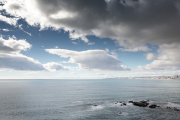 coastline of benalmadena in spain