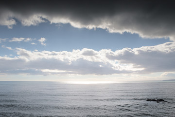 Fototapeta na wymiar dramatic sky and ocean