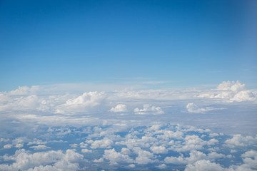 Fototapeta na wymiar sky and clouds view from airplan