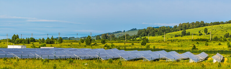 Mayminsky solar power plant. Altai Republic, Russia