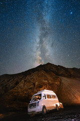 Fototapeta na wymiar Starry night Milky Way in Ladakh India