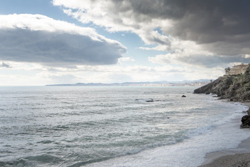 dramatic sky and ocean