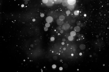 Blur bokeh of light on black