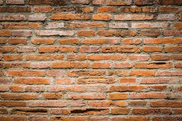 Naklejka premium Old red brick wall texture