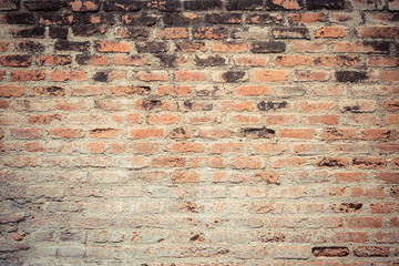 Old red brick wall texture