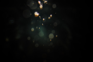 Abstract blur bokeh  on black