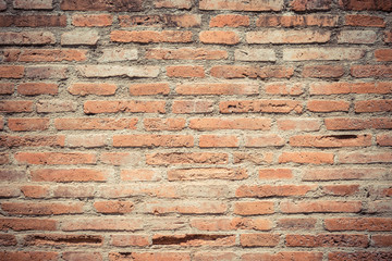 Old red brick wall texture