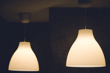 chandelier at the ceiling and wall