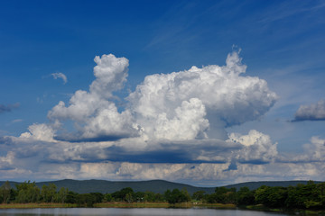 movement of cloud over sky