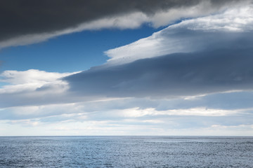 dramatic sky and ocean