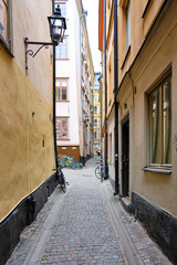 narrow street in old town